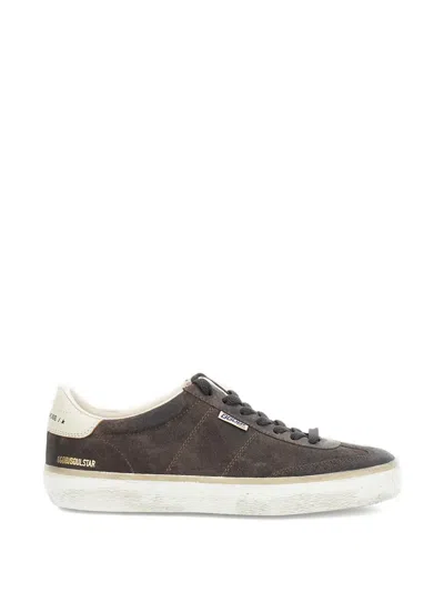 Golden Goose Brown Suede Low-top Sneakers With Distressed Finish In Multi