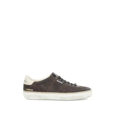 Golden Goose Soul Star Suede Heel Tab Sneakers In Brown