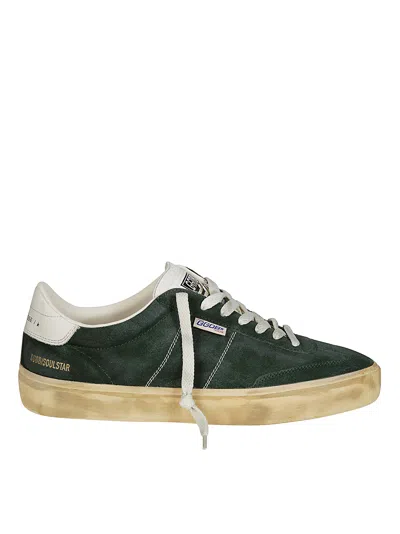 Golden Goose Soul Star Suede Linguetta E Tallone Pelle In Green