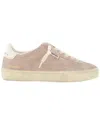 Golden Goose Soul-star Distressed Leather-trimmed Suede Sneakers In Pink
