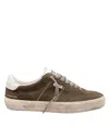 Golden Goose Soul Star Suede Sneakers, Military Green In Green