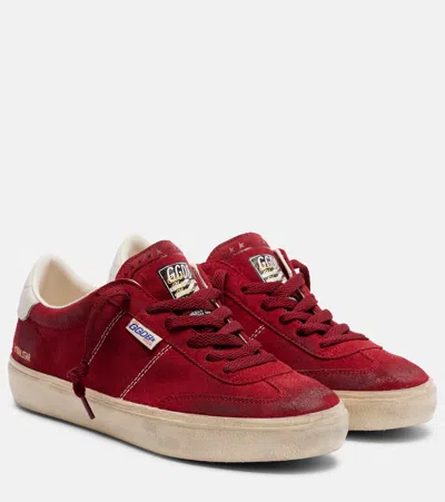 Golden Goose Low-top Suede Sneakers With Padded Collar In Red