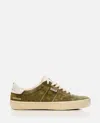Golden Goose Soul-star Suede Upper Hf Leather Tongue Leather Heel In Green