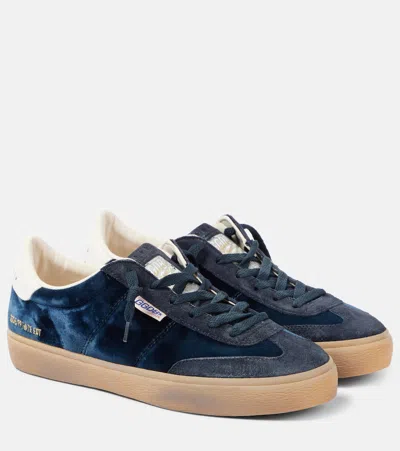 GOLDEN GOOSE SOUL STAR VELVET AND SUEDE SNEAKERS