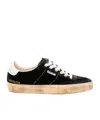 Golden Goose Soul Star Velvet Suede Low-top Sneakers In Black