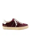 Golden Goose Soul-star Distressed Suede And Leather-trimmed Velvet Sneakers In Brown