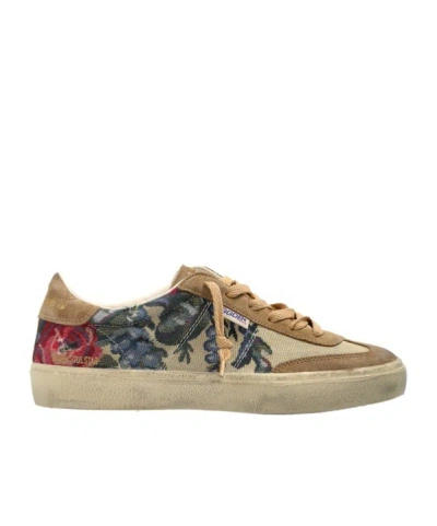 Golden Goose Soul-star Floral Sneakers In Brown