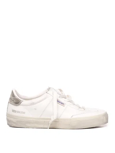 Golden Goose Soulstar Leather Sneakers In Blanco