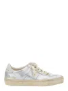 Golden Goose 'soulstar' Metallic Low Top Sneakers With Logo Patch On The Tongue And Logo Lettering On Side And He In Gray