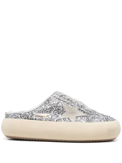 Golden Goose Space Sabot Sneakers In Silber