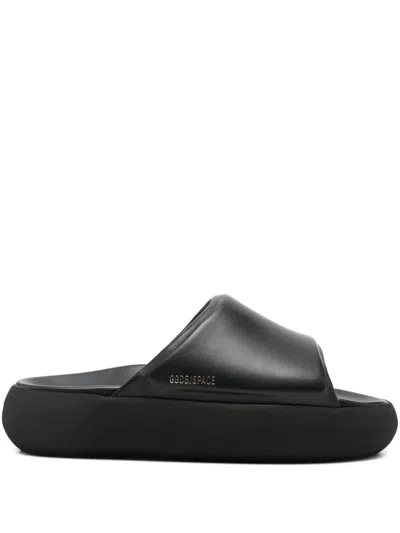 Golden Goose Space Slides In Black