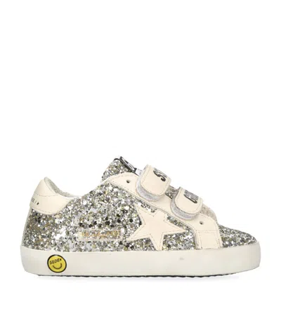 Golden Goose Kids' Sparkling Old School Sneakers In Silver