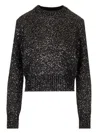 Golden Goose Sequined Wool Blend Jumper In Black