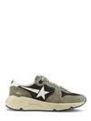 Golden Goose Sporty Sneakers With Suede Toe And Leather Accents In Green