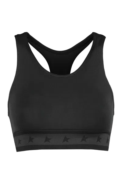 Golden Goose Sporty Tank Top With Elasticated Lower Edge In Black
