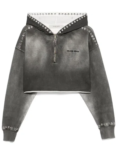 GOLDEN GOOSE SPRAY-EFFECT CROPPED SWEATSHIRT
