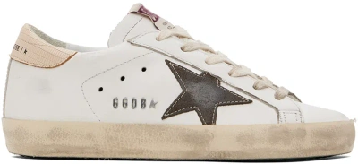 Golden Goose Ssense Exclusive White & Beige Super-star Sneakers In Tbc