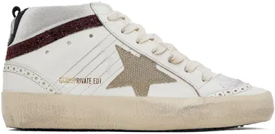 Golden Goose White Mid-star Leather Sneakers