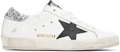 Golden Goose Ssense Exclusive White Super-star Sneakers In White/black