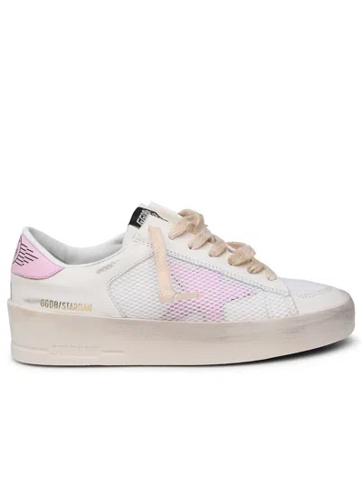 Golden Goose Stand-up Sneakers In White Leather Blend
