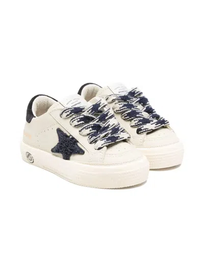 Golden Goose Kids' Star-appliqué Lace-up Sneakers In Neutral