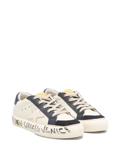 Golden Goose Kids' Star-appliqué Sneakers In White