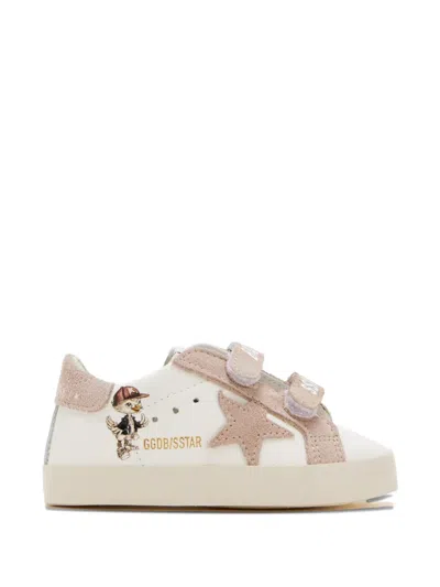 Golden Goose Kids' Star-appliqué Touch-straps Sneakers In Neutral