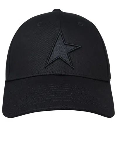 Golden Goose Star Baseball Cap In Black
