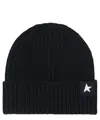 Golden Goose Star Beanie In Black