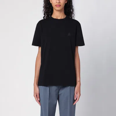 Golden Goose Star Black Crew-neck T-shirt In Print