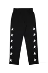 Golden Goose Star / Boys Jogging Pants Tapared Leg / Multistar Printed Include Cod Gyp In Blackwhite