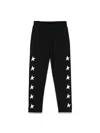 Golden Goose Star / Boys Jogging Pants Tapared Leg / Multistar Printed Include Cod Gyp In Black