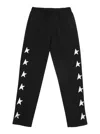 Golden Goose Star / Boys Jogging Pants Tapared Leg / Multistar Printed Include Cod Gyp In Black