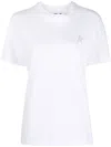 Golden Goose Star Collection T-shirt With Glittered Star On The Front In Gray