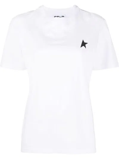 Golden Goose Star Graphic T-shirt With Relaxed Silhouette In White