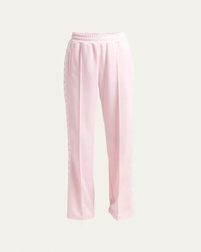 Golden Goose Star Collection Wide-leg Track Pants In Rose Shadowhite