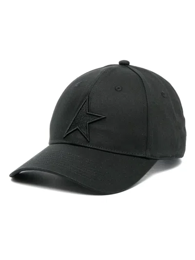 Golden Goose Black Baseball Cap With Star Women