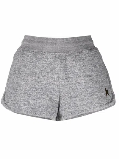 Golden Goose Star Cotton Shorts In Gray