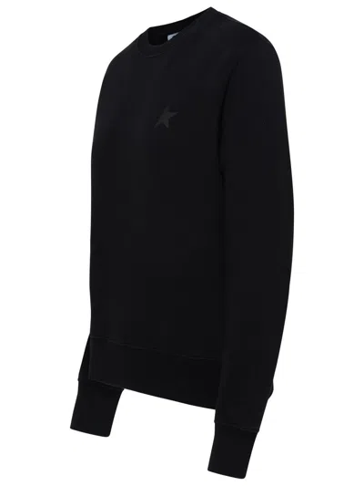Golden Goose Star Cotton Sweatshirt In Black