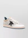 Golden Goose Ballstar Nabuk And Nylon Upper Crack Leather Toe Nylon Tongue Nabuk Star Laminated Heel Leather Spur In Gray