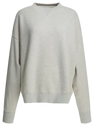 Golden Goose Star Print Crew Neck Sweatshirt In Gray
