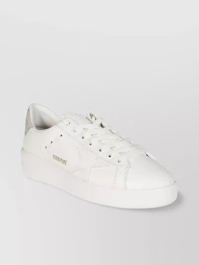 Golden Goose Star Detail Glitter Heel Perforated Sneakers