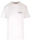 Golden Goose Cotton T-shirt With Cursive Logo Printed On The Front. In Black