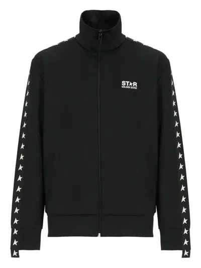 GOLDEN GOOSE STAR-DETAILED ZIP-UP SWEATSHIRT