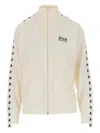 Golden Goose Grosgrain-trim Tech Jersey Track Jacket In Neutral