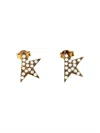 Golden Goose Golden Star-shaped Embellished Earrings In Gold