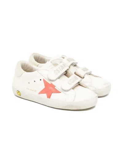 Golden Goose Kids' Star-embellished Velcro Trainers In White