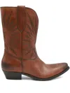 Golden Goose Pointed Toe Stacked Heel Ankle Boots In Brown