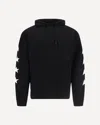 Golden Goose Cropped Black Hoodie With Star Graphics And Kangaroo Pocket In Black