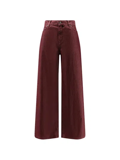 Golden Goose Star Jeans In Burgundy